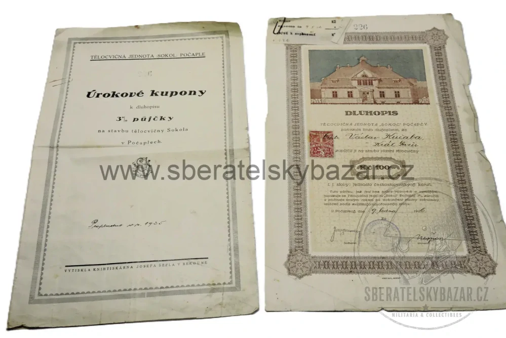 Sokol Počaply 1936 | obří archiv korespondence a dokumentů | šanon