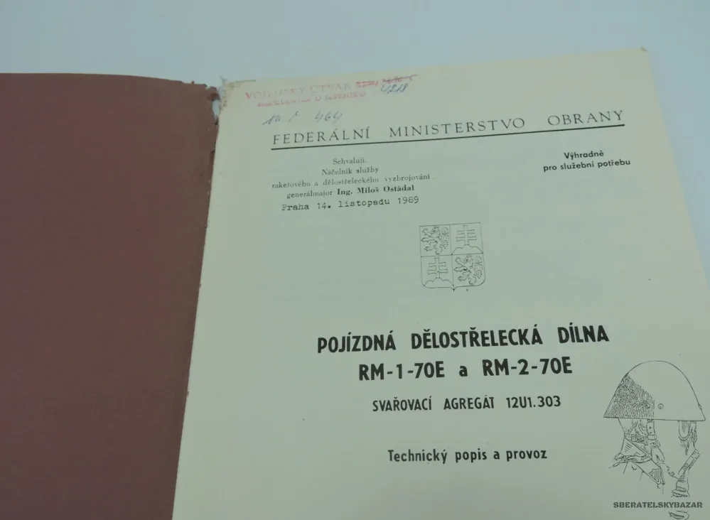 Předpis Pojízdná dělostřelecká dílna RM-1-70E RM-2-70E Agegát