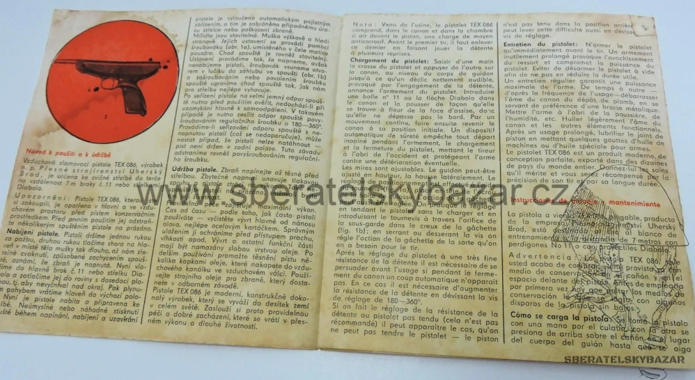 Originál návod vzduchová pistole TEX 086 