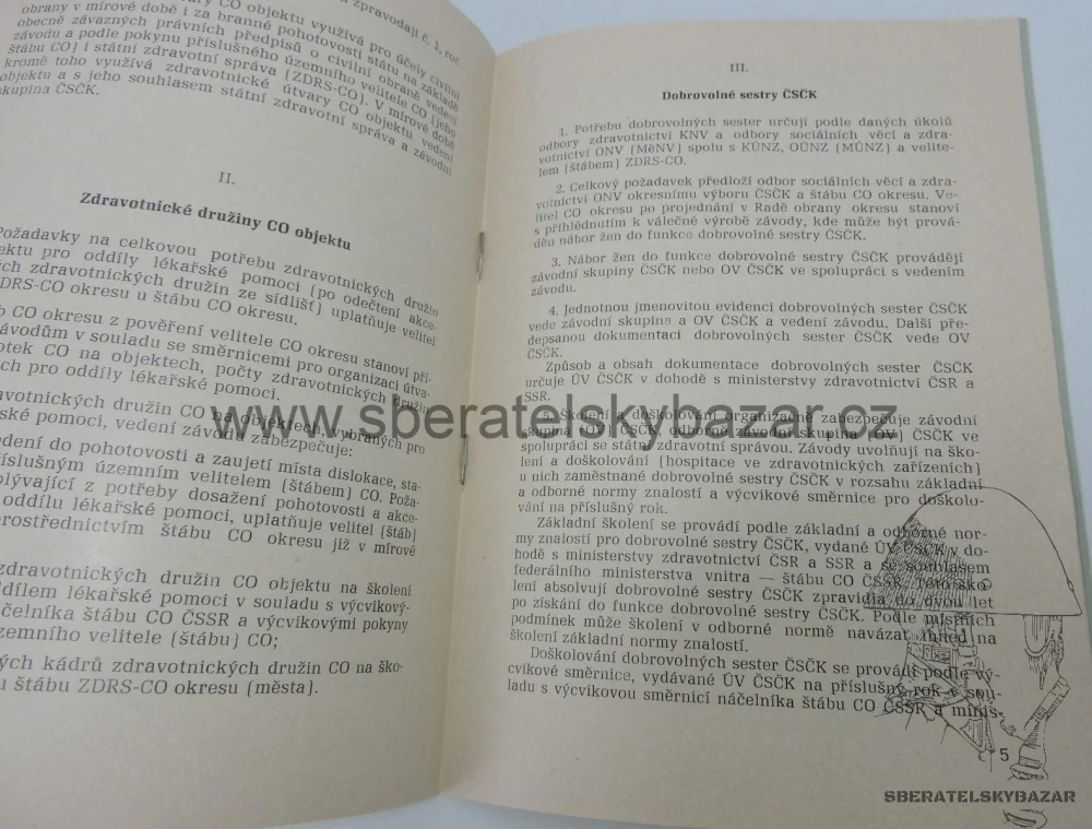 Originál dobrovolné sestry v objektech Civilní obrany 