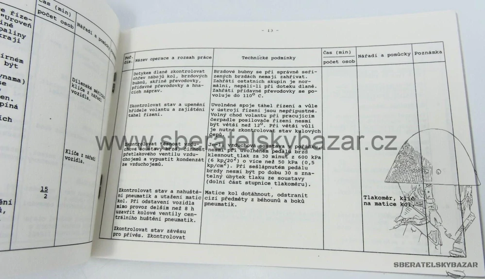 Originál Předpis AČR - URAL 375 technologcký postup 