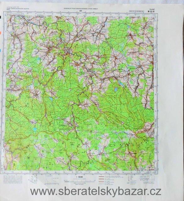Mapa generálního štábu ČSLA  -  AUE 1 : 100 000