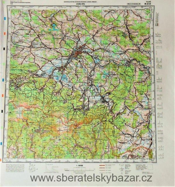 Mapa generálního štábu ČSLA  -  Jelenia Góra 1 : 100 000