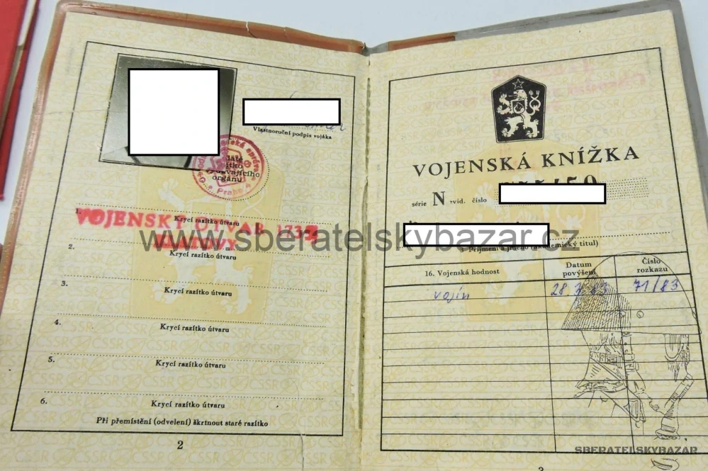 Vojenská knížka ČSLA 
