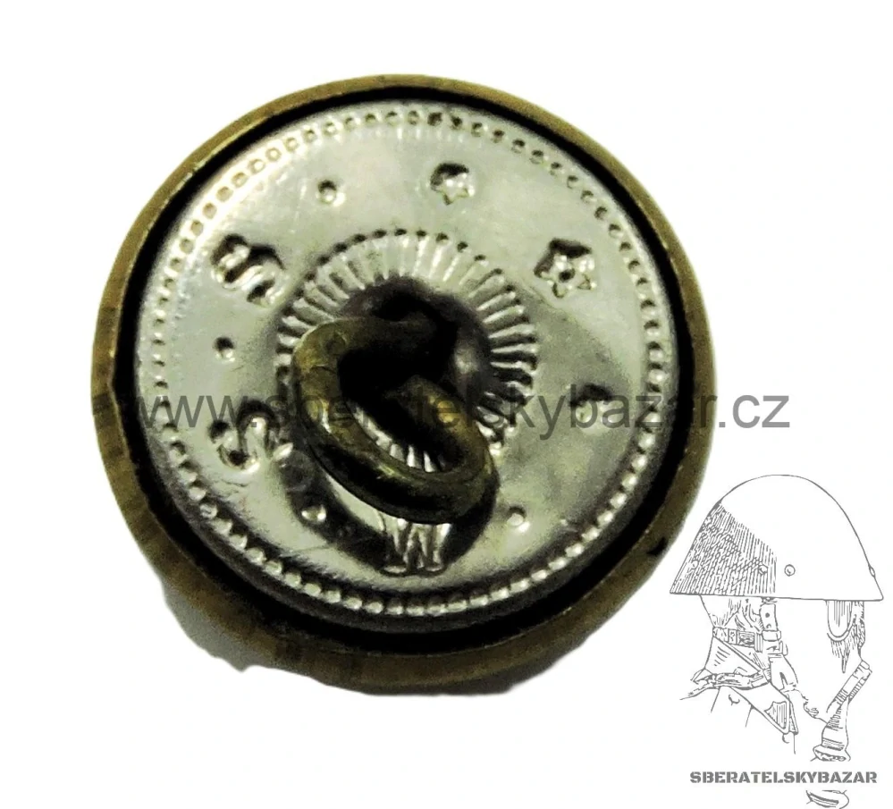 Velký Stříbrný knoflík RČS 27mm 
