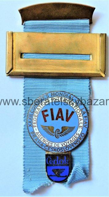 Odznak jmenovka kongres FIAV - Čedok - Kompletní