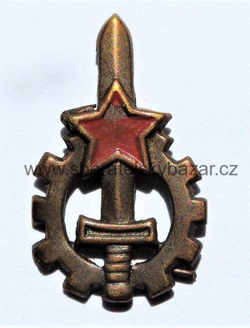 Rozlišovací znak vnitřní stráž poškozený