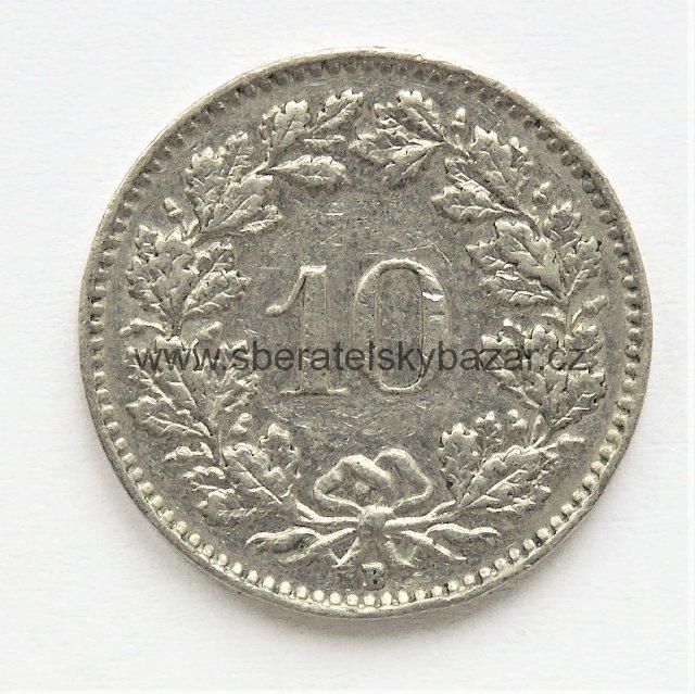 Švýcarsko - 10 rappen 1958