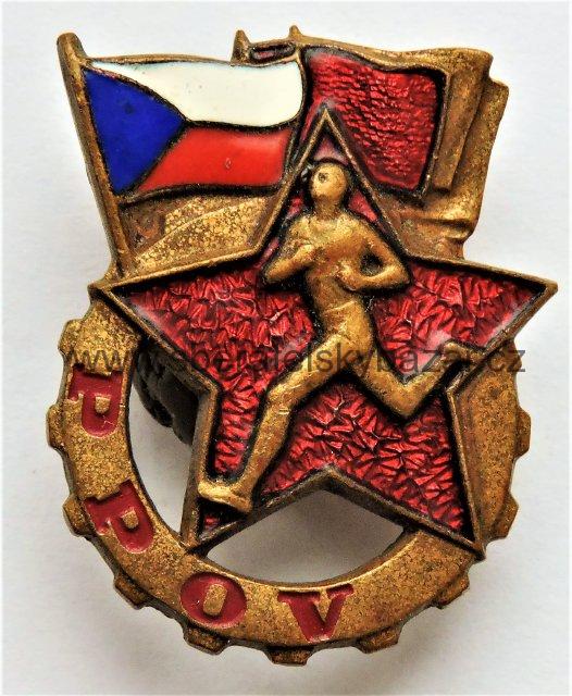 Odznak - PPOV  - Velký zlatý - na šroub
