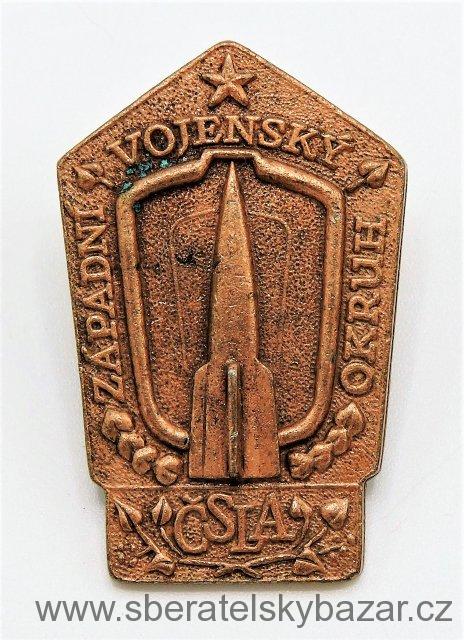 Odznak Západní vojenský okruh ČSLA bronz - na šoub