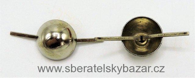 Odznak hodnostní knoflík "pecka"  stříbrná  11MM- RČS