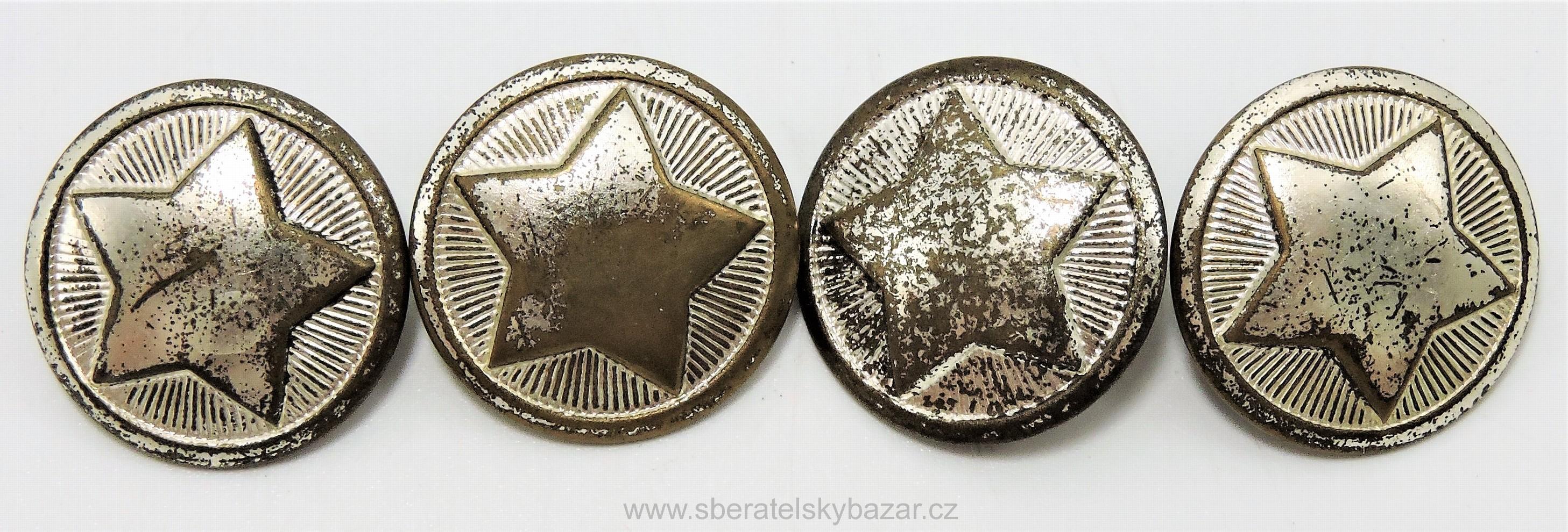 Knoflík SNB stříbrný - střední 22mm - 1kus 