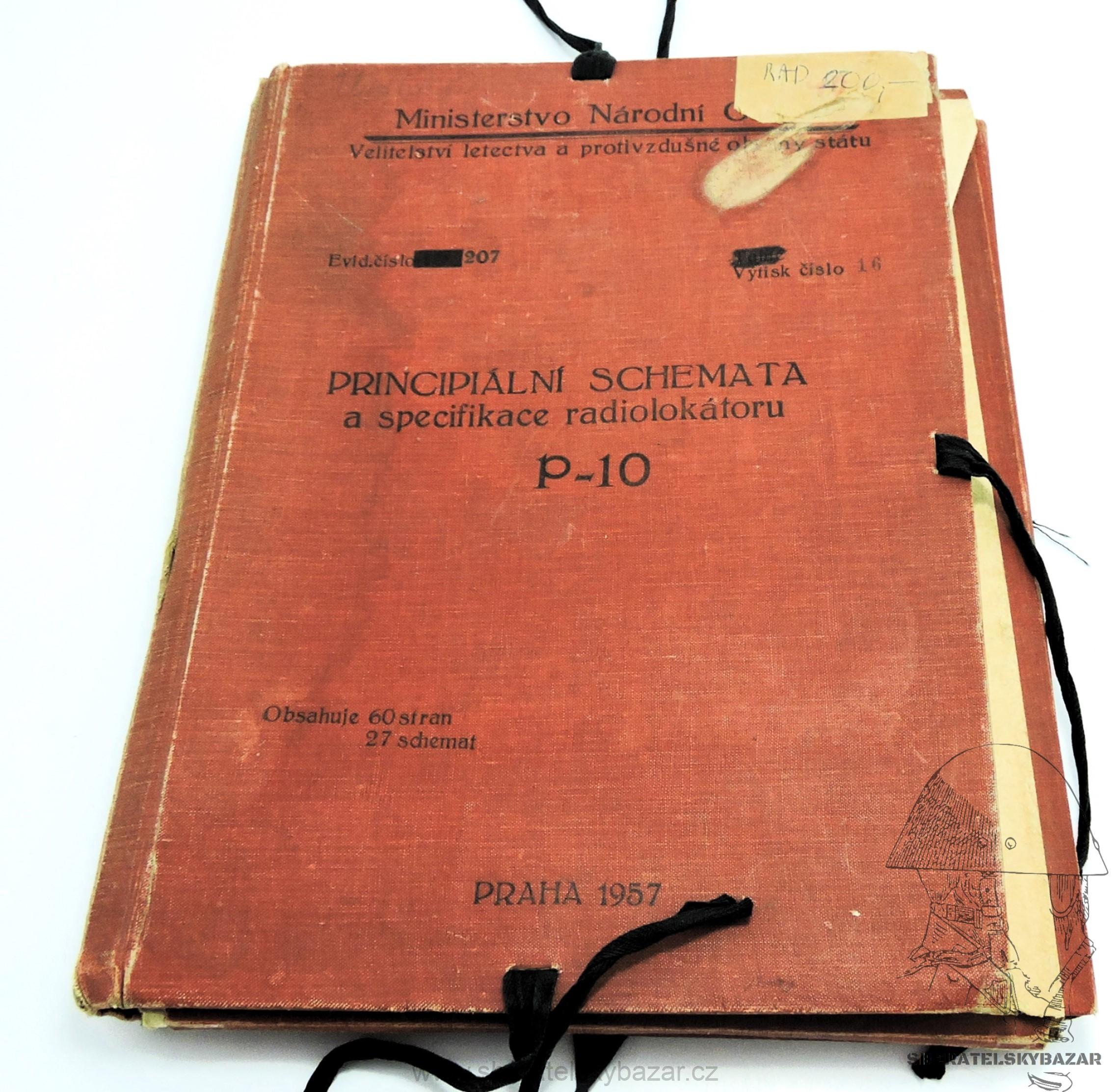 Předpis ČSLA - Principiální shemata a specifikace radiolokátoru P-10 
