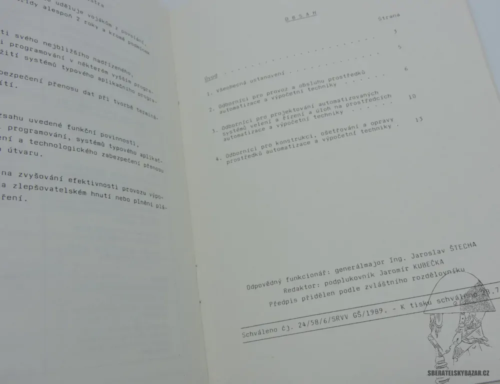 Originál předpis Získávání třídností specialistů ČSFR