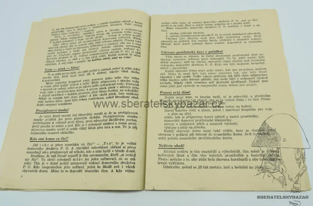 Originál Brožura Svépomoc před bombardováním a po něm 1944 