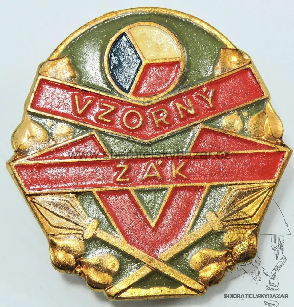 Odznak Vzorný ŽAK -ČSLA - Těžká verze - MK - Vlnky - plastický 