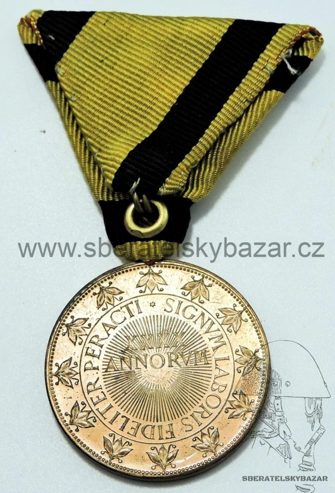 Čestná medaile za 40 let služby na vojenské stuze XXXX ANNORUM