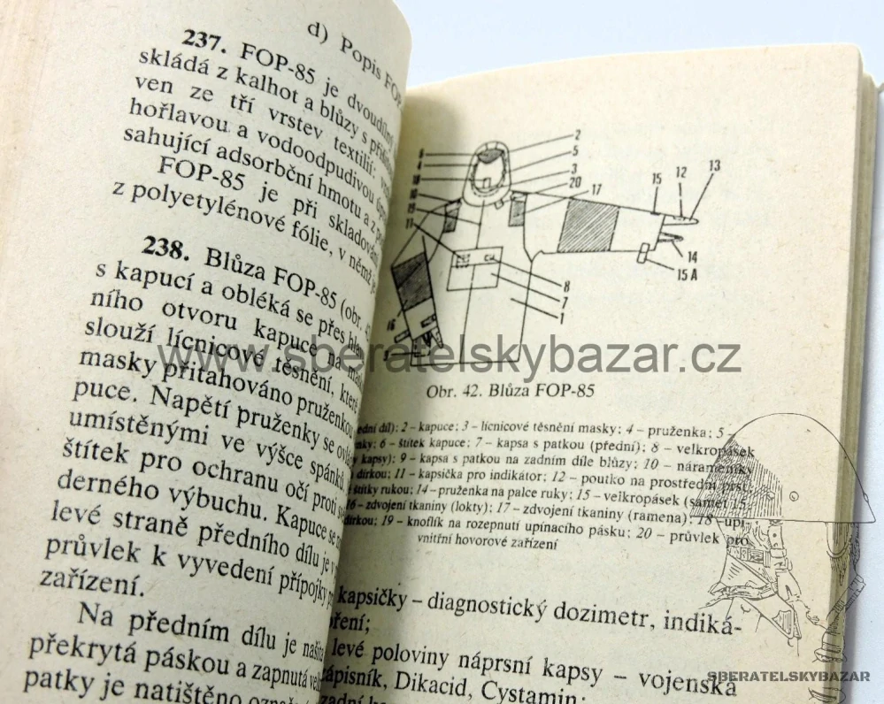 Originál Předpis ČSLA - Používání prostředků individuálních prostředků ochrany 