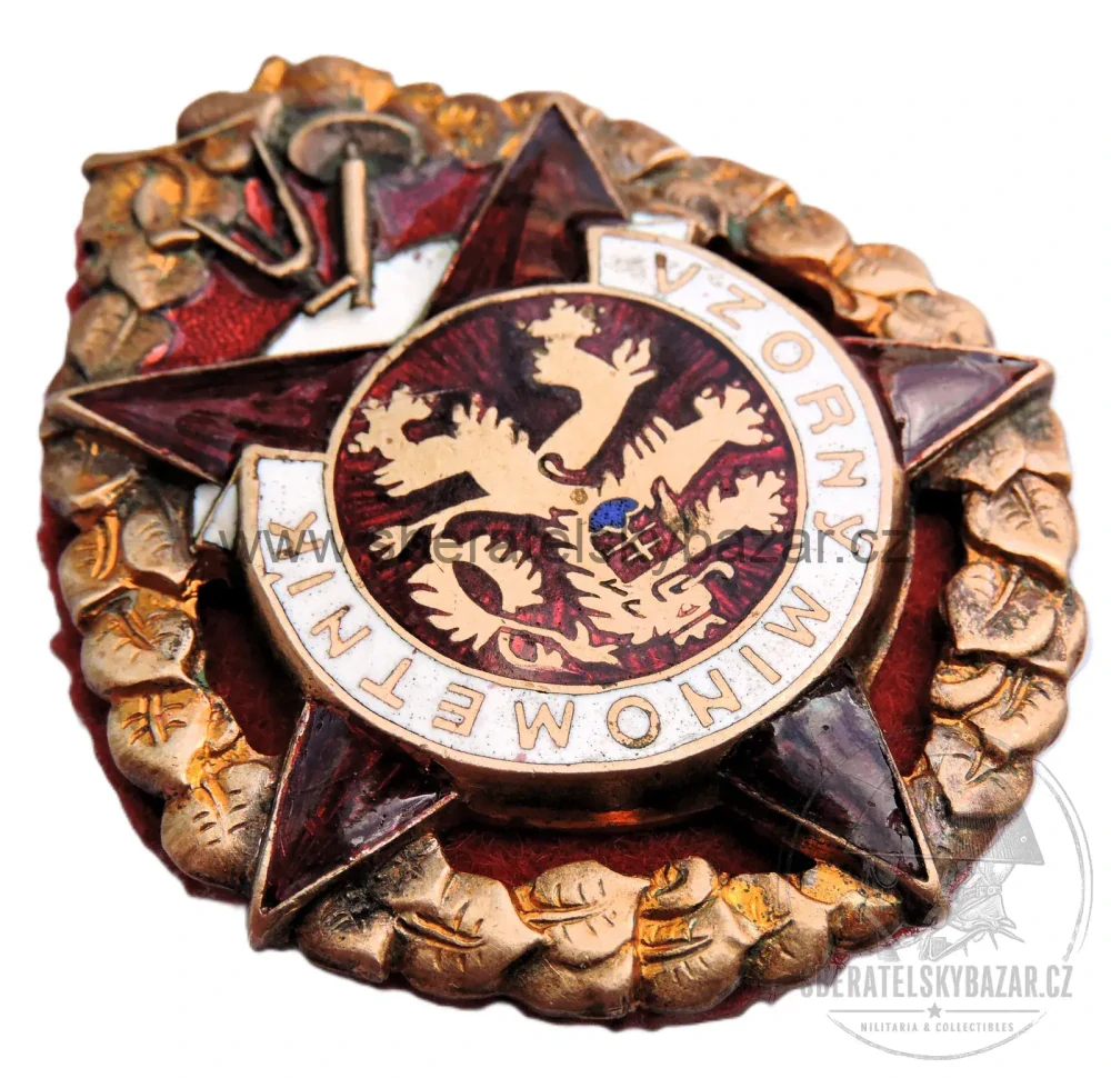 Vzorný minometník – číslovaný odznak ČSLA - nízké číslo