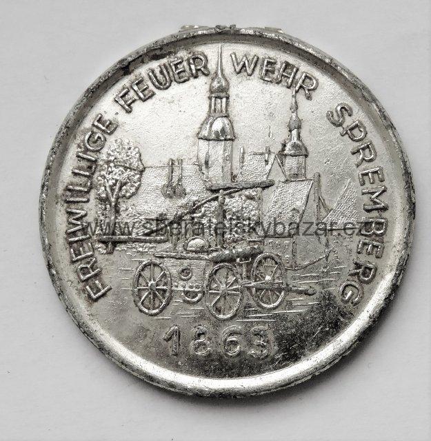 Medaile Feuerwehr 1863 - 1963 - poškozená
