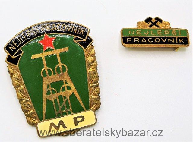 Odznak Nejlepší pracovník - MP - v krabičce s miniaturou