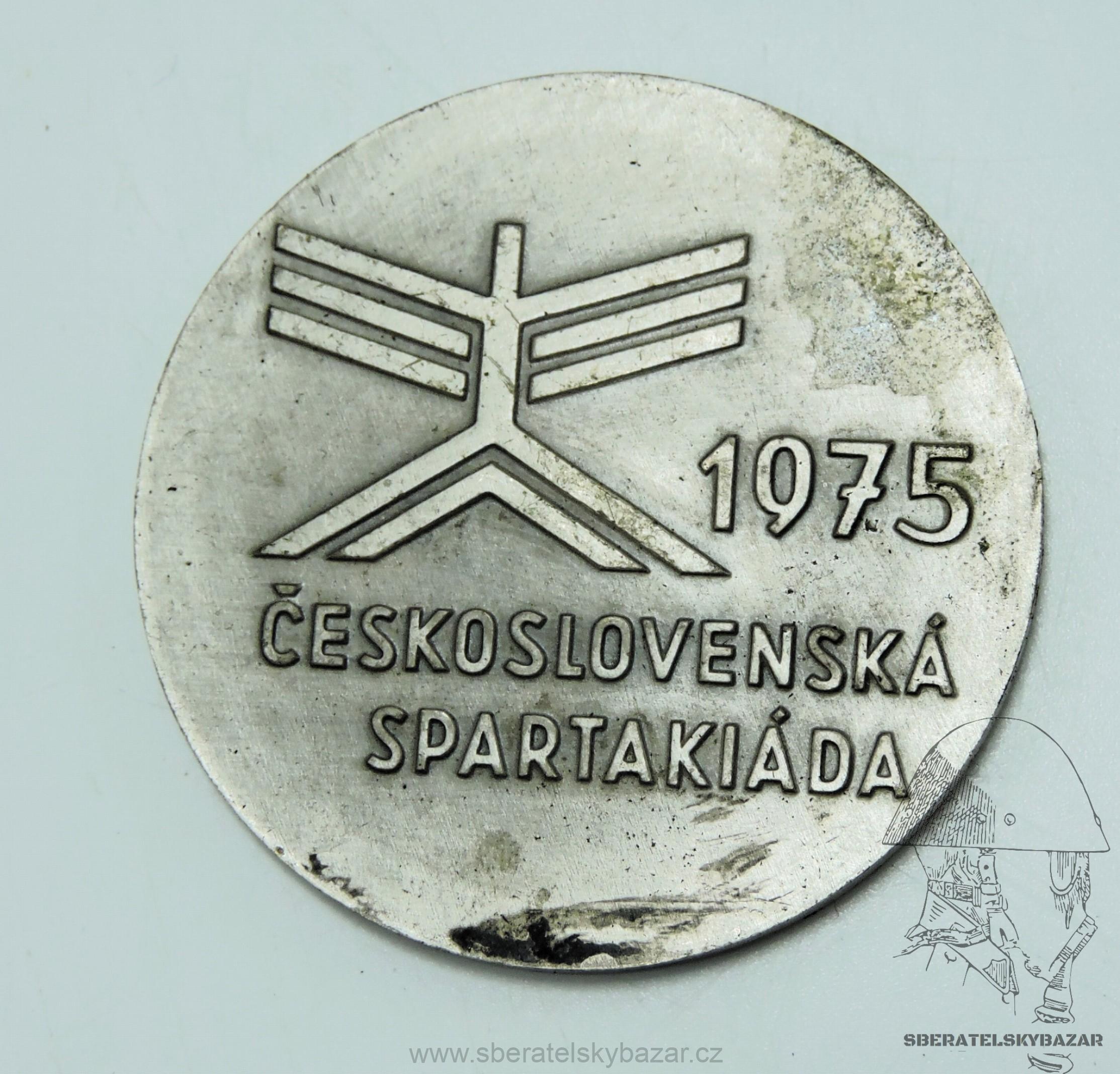 Plaketa - Za zásluhy Československá spartakiáda 1975