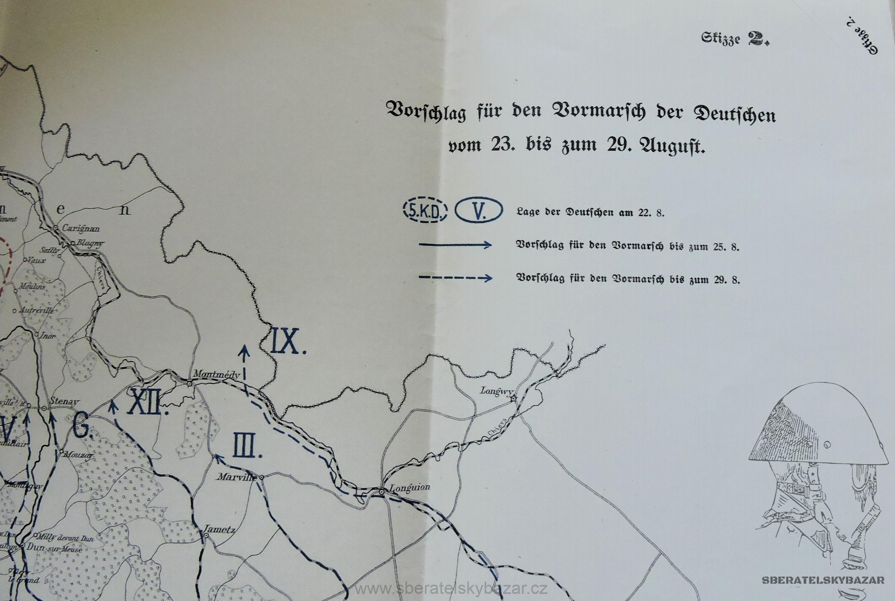 RU- Mapa - Návrh na postup Němců 1913