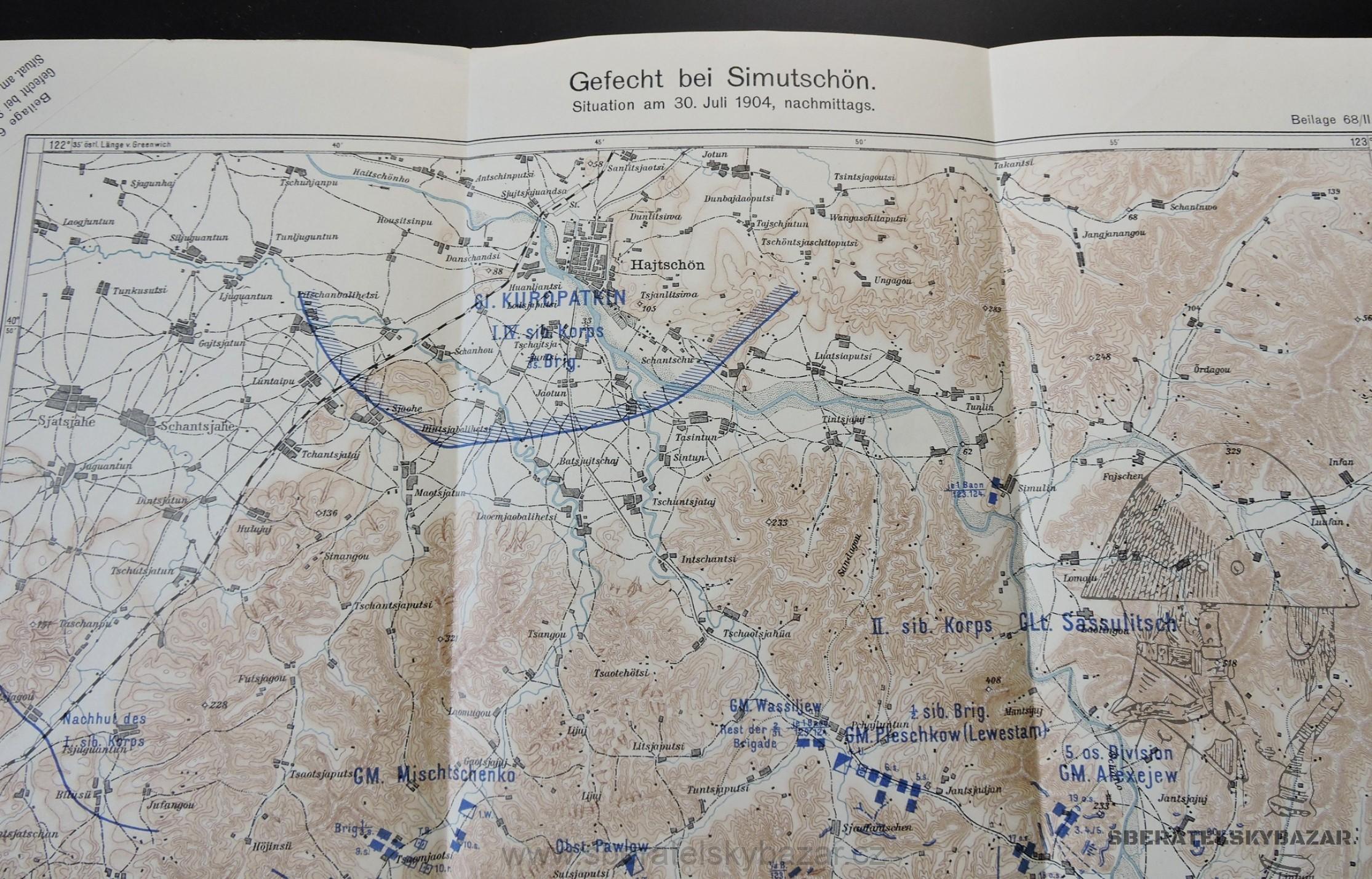 Mapa RU - Bitva u Simotschon 1904 