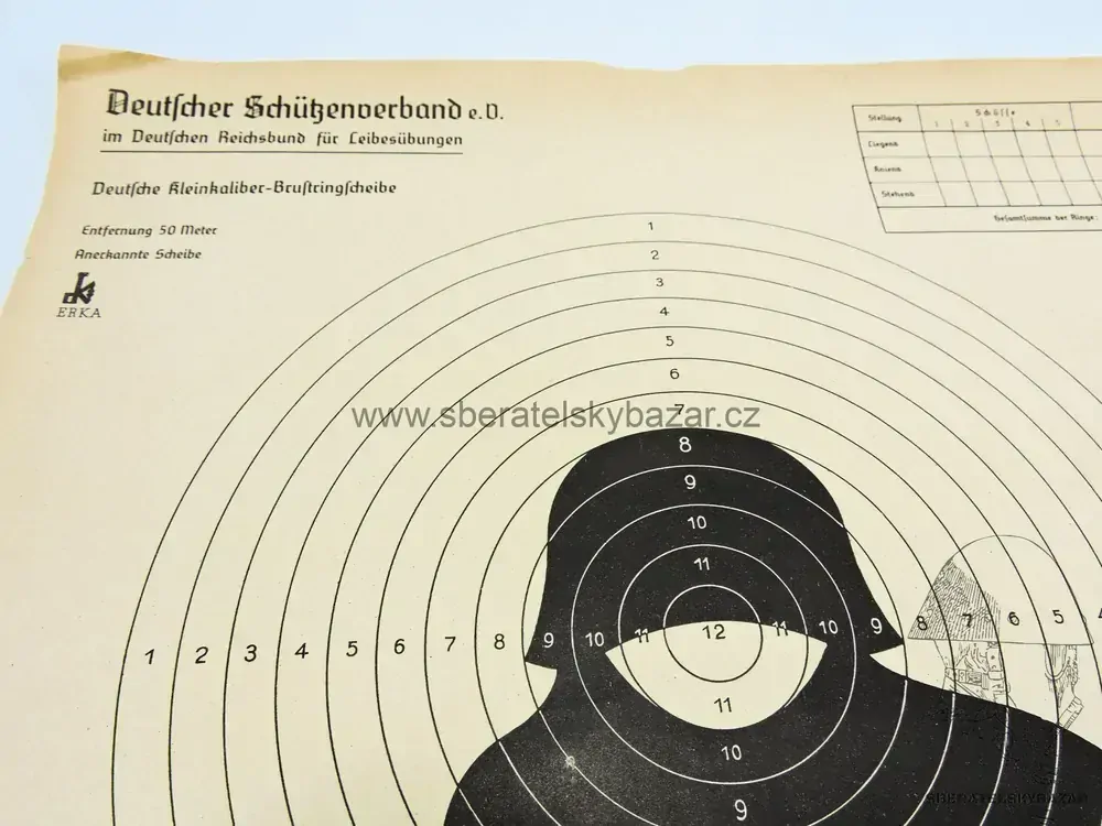 Originál terč Reichsbund für Leibesübungen (NSRL)