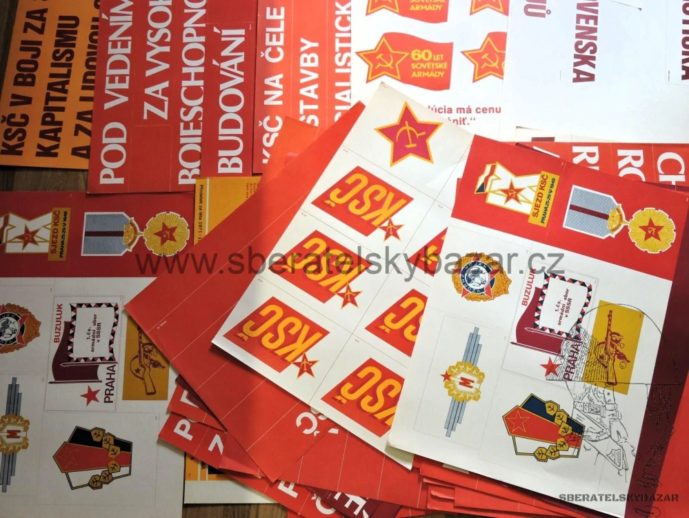Originál propagandistické plakáty na nástěnku ČSLA 50ks
