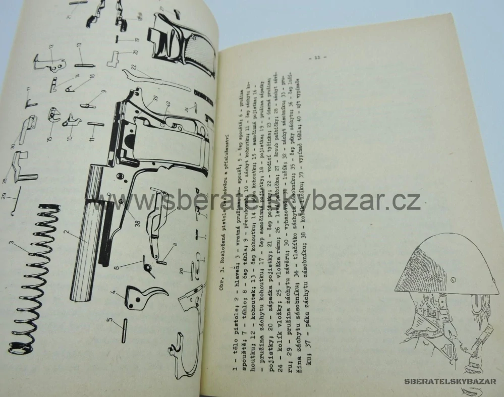 Originál Předpis ČSLA - 9mm PISTOLE vz.82 