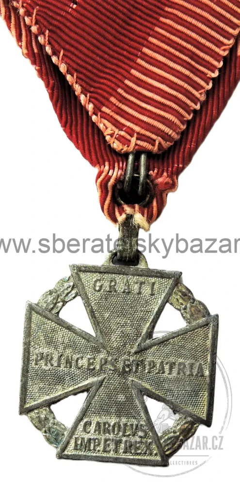 RU Karl-Truppenkreuz 1916–1918 – značený F.A., původní válečná stuha