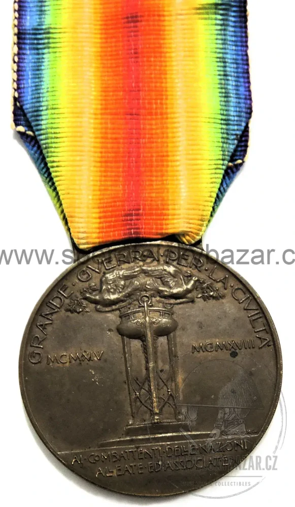 Itálie WWI – Medaglia Interalleata della Vittoria 1914–1918 – Vítězná
