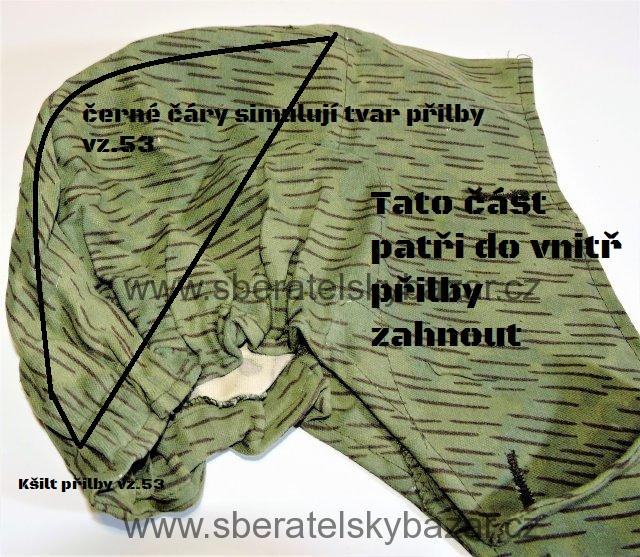 Kapuce -  "Potah vz.60"  na přilbu vz.53 