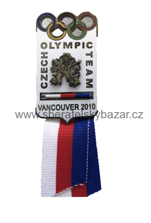 Výlisek zmetek odznaku olympiáda Vancouver  - Czech Olympic team Vancouver 2010 