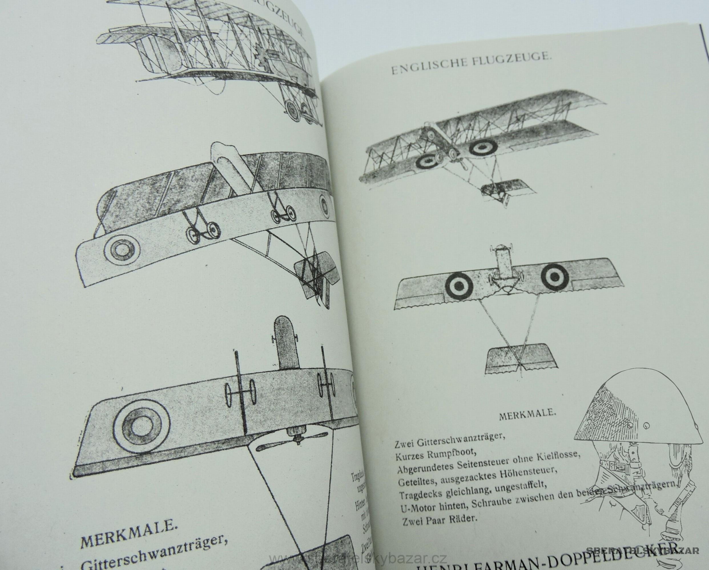 RU- příručka rozpoznávání letadel 1917  - Reprint (Replika)