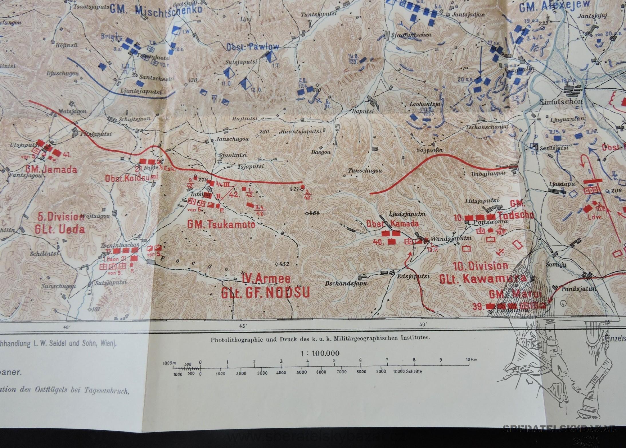 Mapa RU - Bitva u Simotschon 1904 