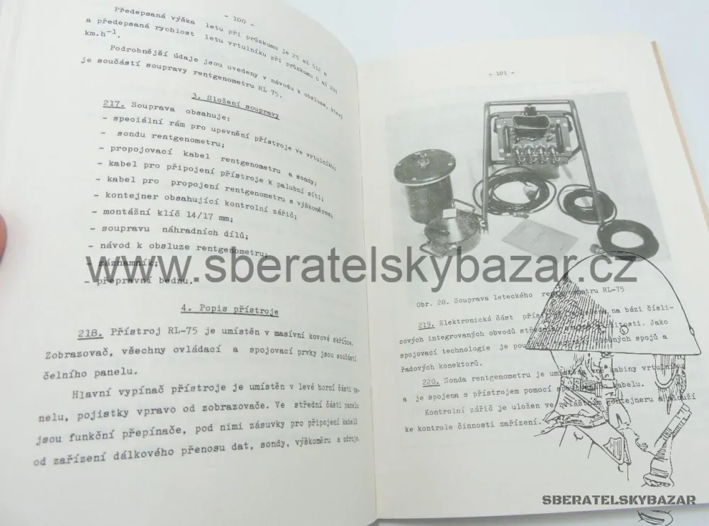 Originál ČSLA předpis Vojskové dozimetrické přístroje