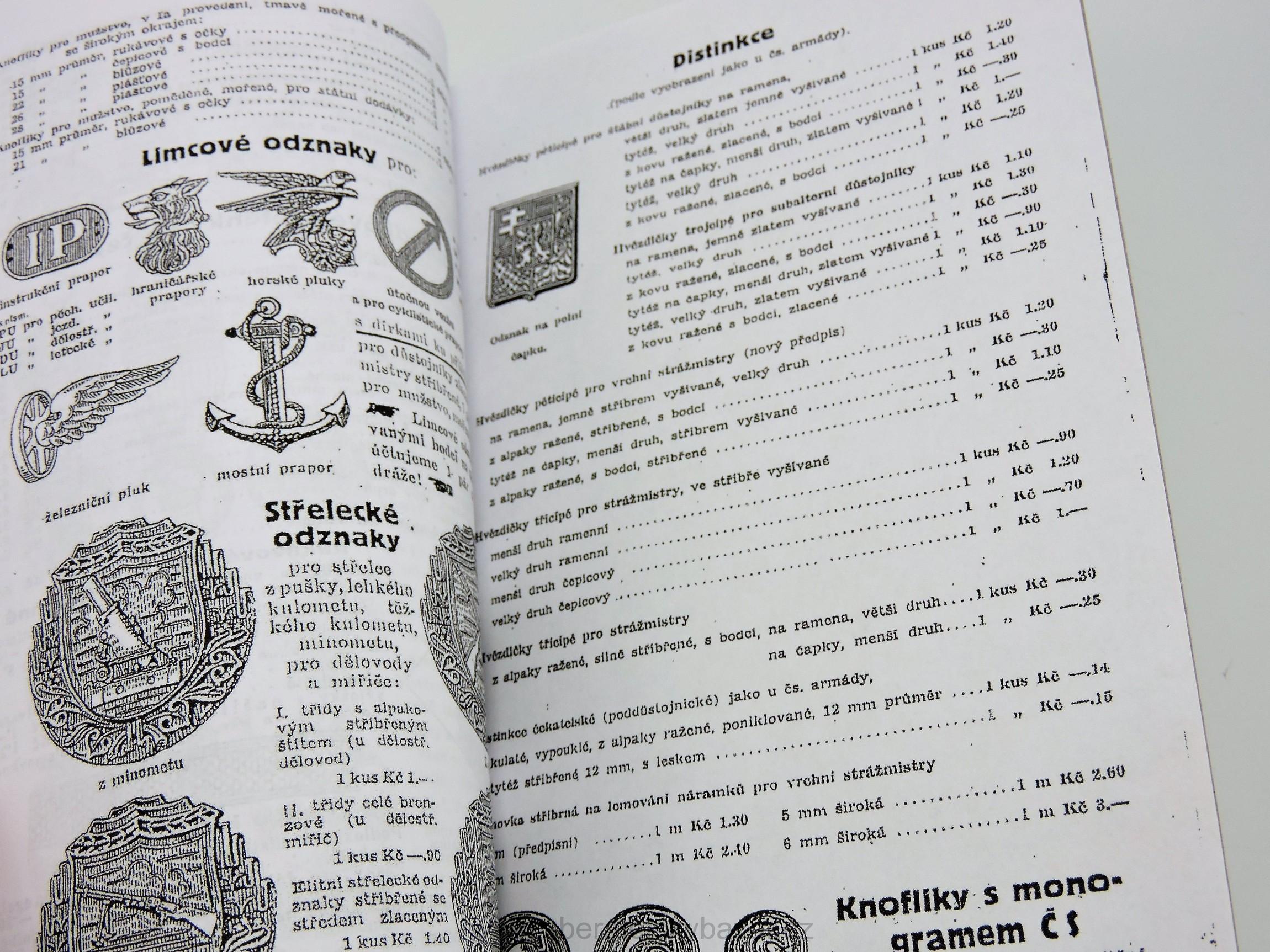 Katalog Karnet a Kyselý - Přilba 29, odznaky, přezky 46 stran  - Reprint (Replika)