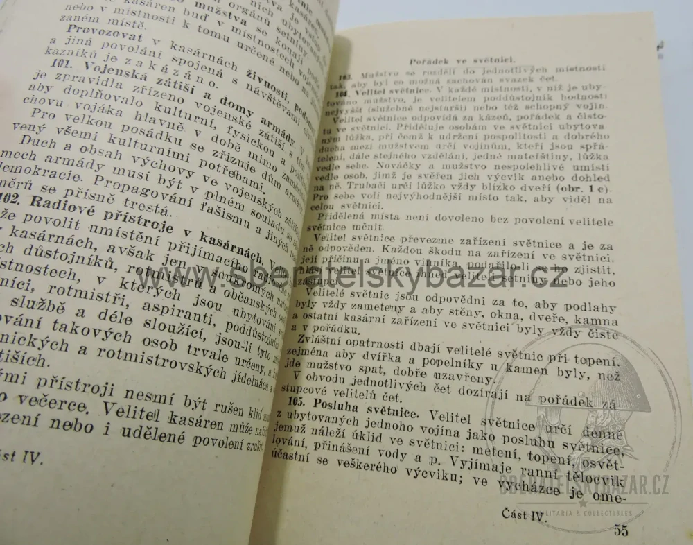 Čs. vojenský předpis – Vojenský služební řád – Naše vojsko – poválečný