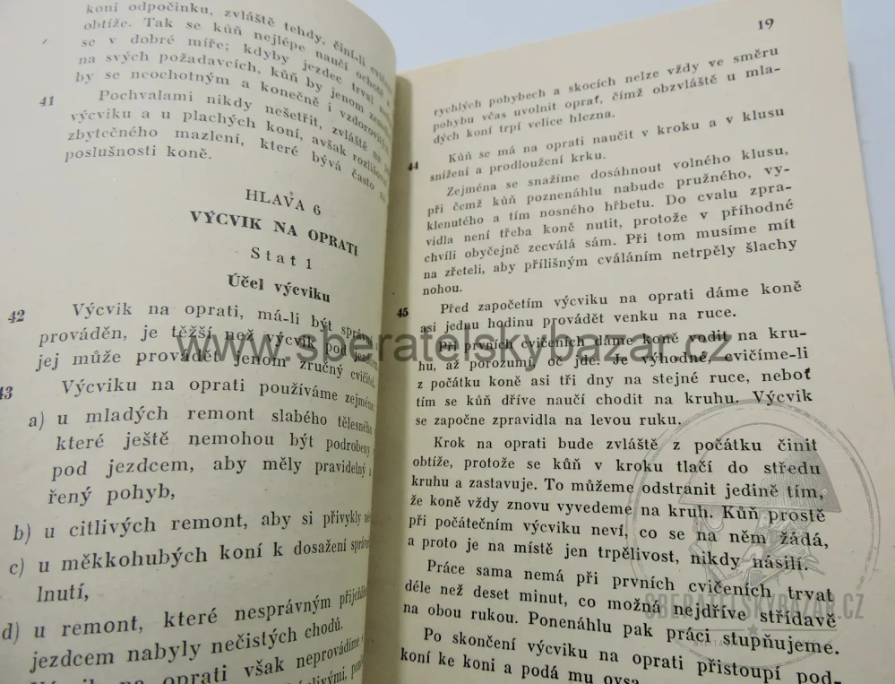 Vzácný čs. vojenský předpis – Výcvik remont – 1946 – originál