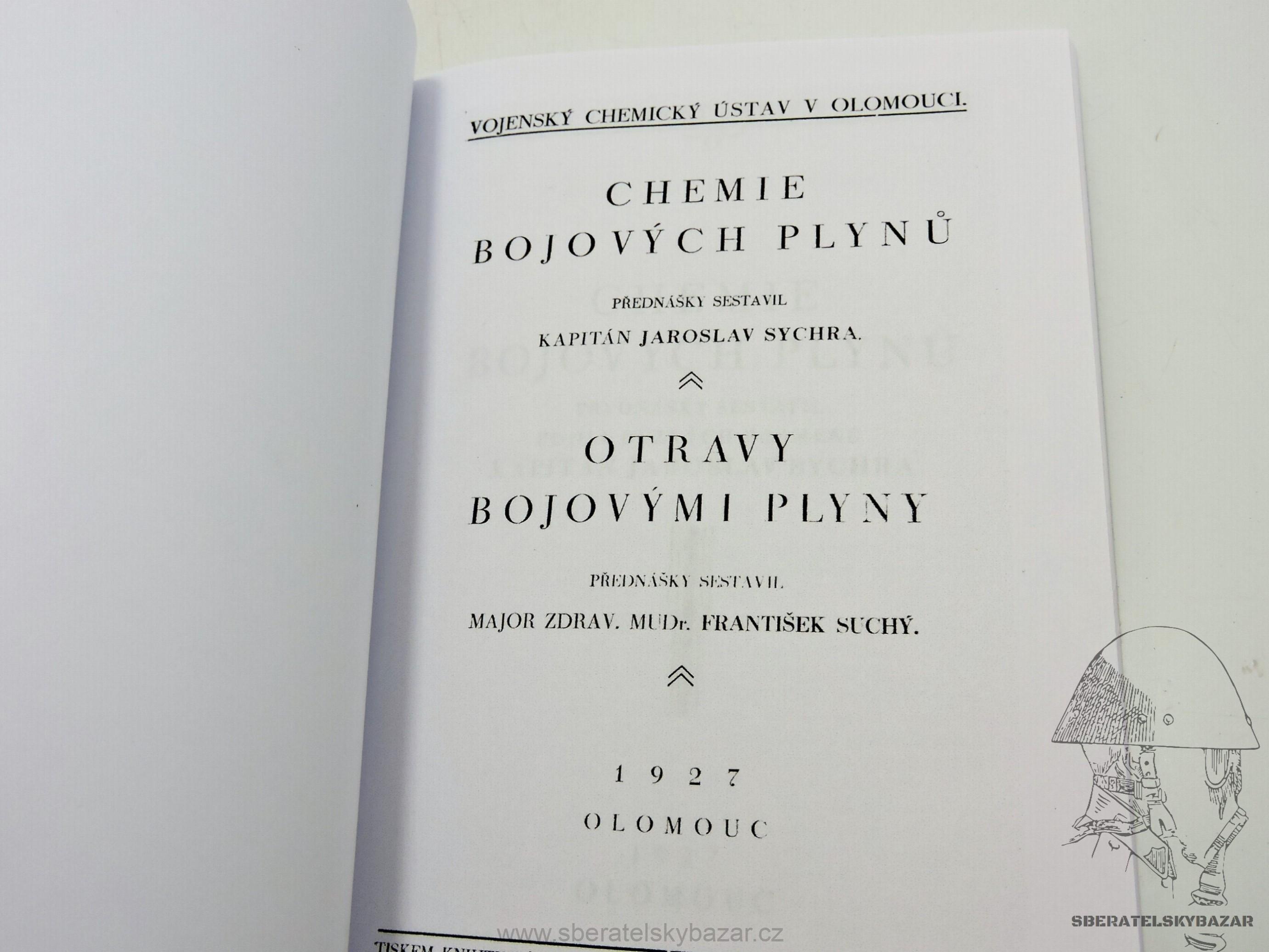 Chemie bojových plynů / otravy bojovýmy plyny 1927  - Reprint (Replika)