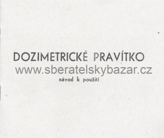 Návod dozimetrické právitko - Reprint 