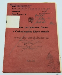 Originál Předpis ČSLA Směrnice pro kontrolní činost v ČSLA - 