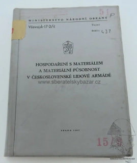 Originál předpis Hospodaření s materiálem v ČSLA 