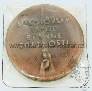 Medaile Svazarm 1943 Sokolovský závod bránné zdatnosti - Bronz 