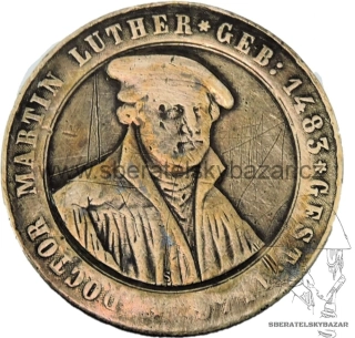 Medaile Výročí 400 let narození Martina Luthera 1883 