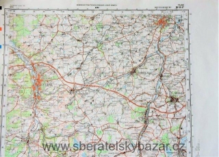 Mapa generálního štábu ČSLA  -  GERA 1 : 100 000