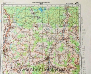 Mapa generálního štábu ČSLA  -  ZGORZELEC 1 : 100 000