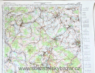 Mapa generálního štábu ČSLA  -  Wałbrzych 1 : 100 000